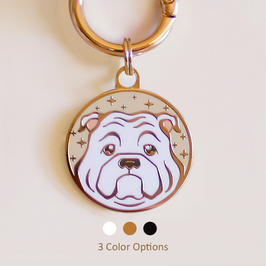 Bulldog Dog ID Tag