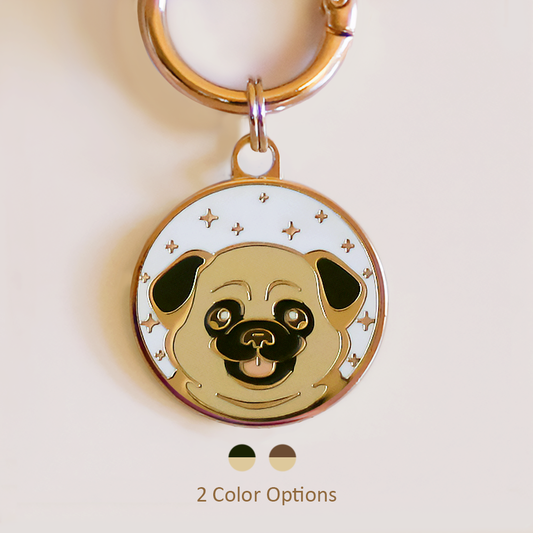 Pug Dog ID Tag