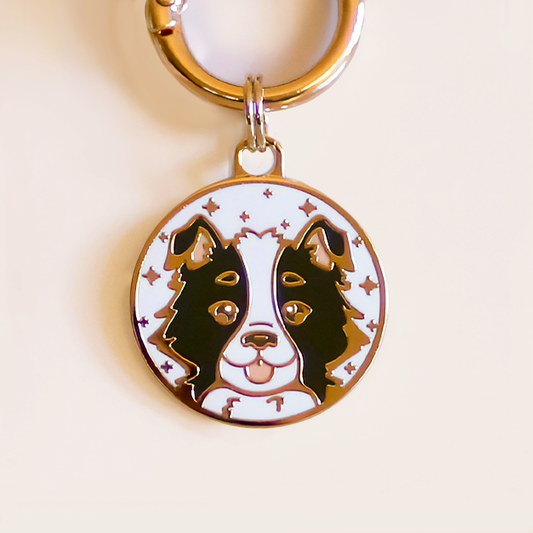 Border Collie Dog ID Tag