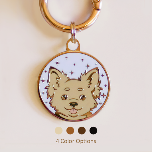 Chihuahua Long Coat Dog ID Tag