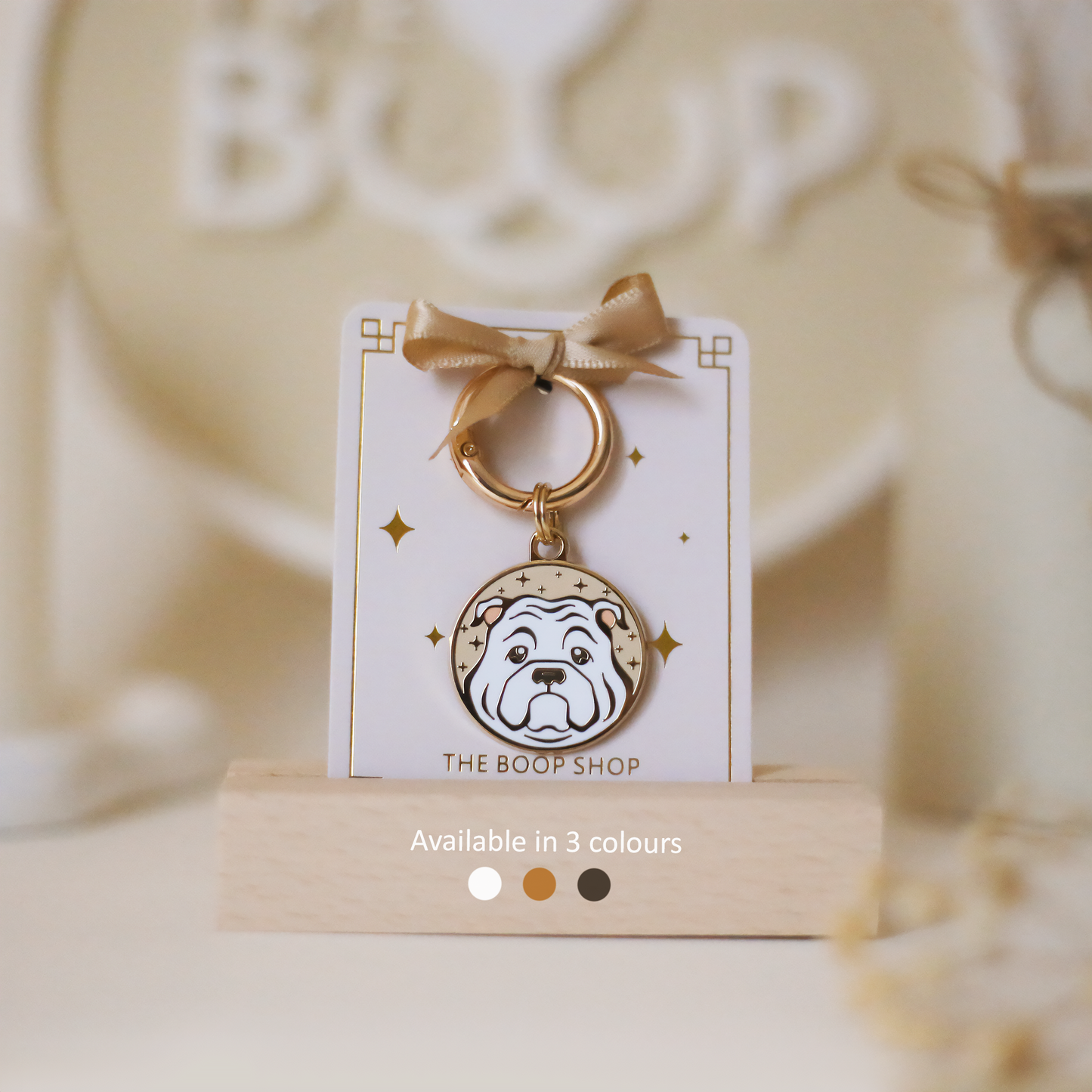 Bulldog Dog ID Tag