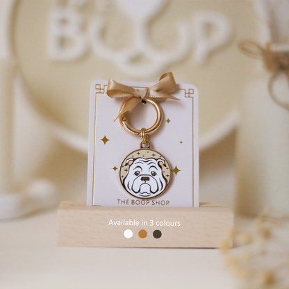 Bulldog Dog ID Tag