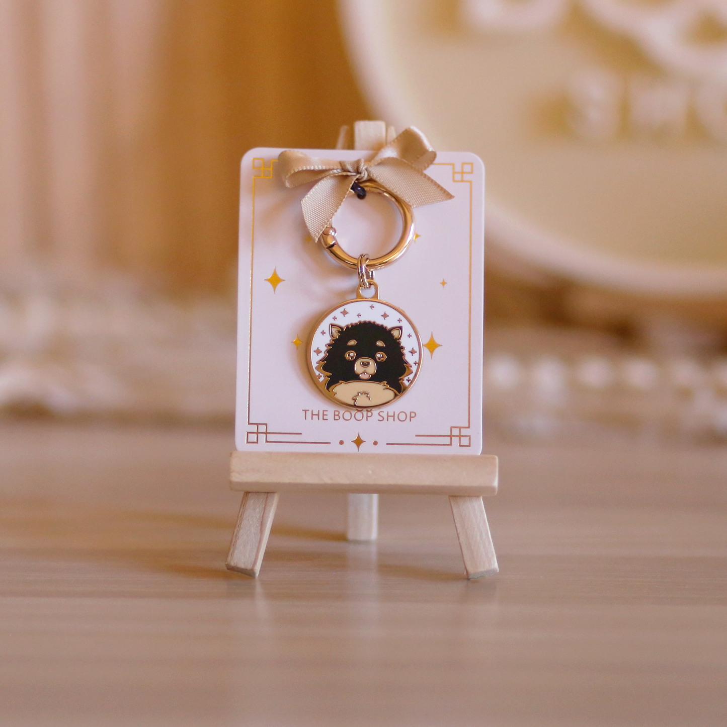 Pomeranian Dog ID Tag (Pompom)