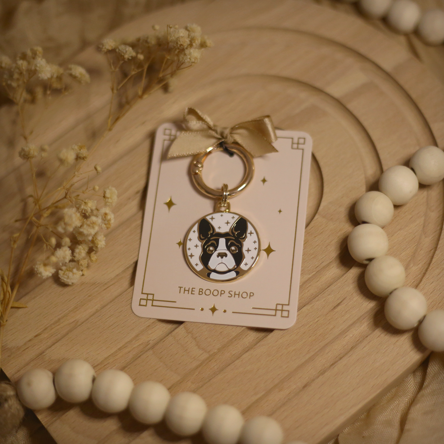 Boston Terrier Dog ID Tag