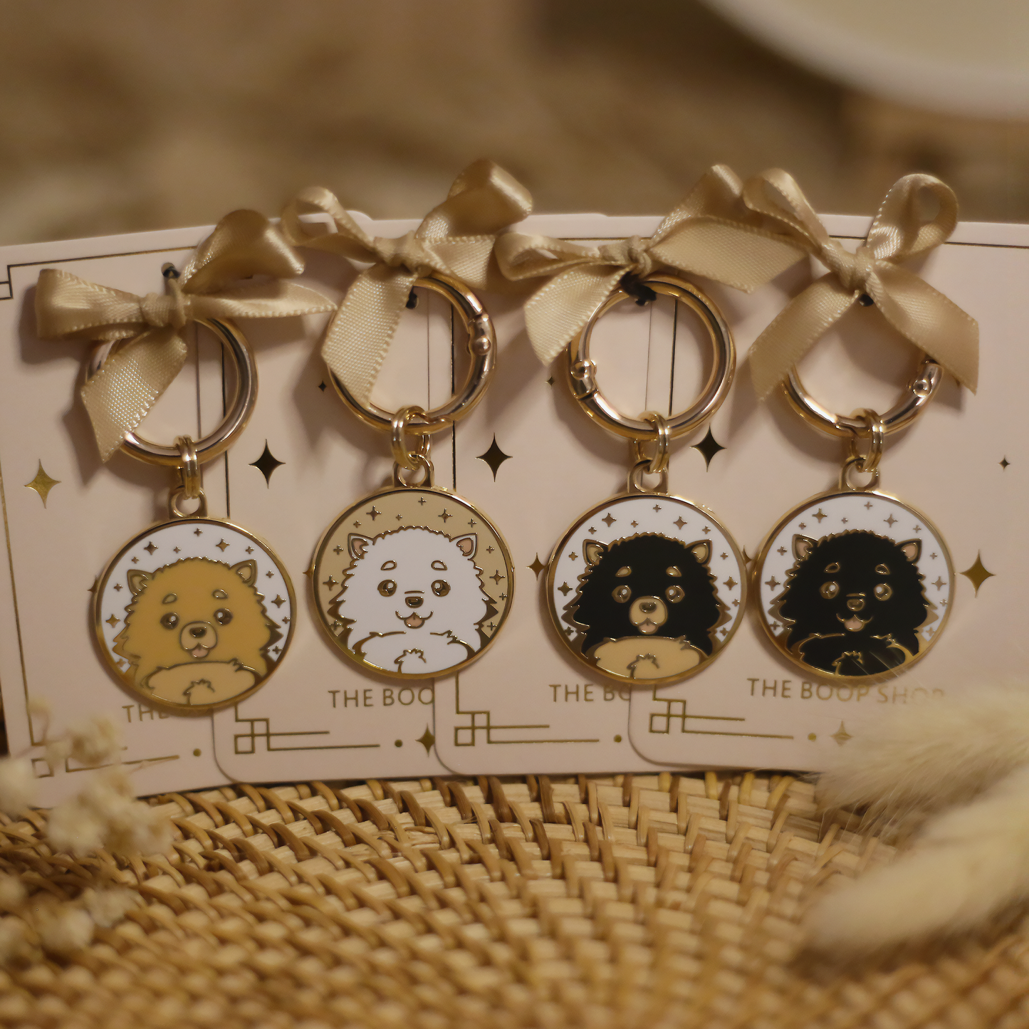 Pomeranian Dog ID Tag (Pompom)